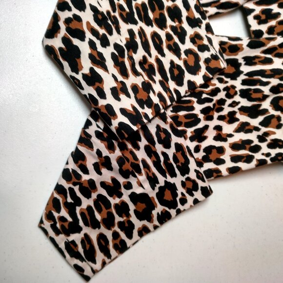 J Crew Remi Pants Women Size 6 Leopard Print Stretch Twill Zip Up Cat Print - Picture 10 of 15